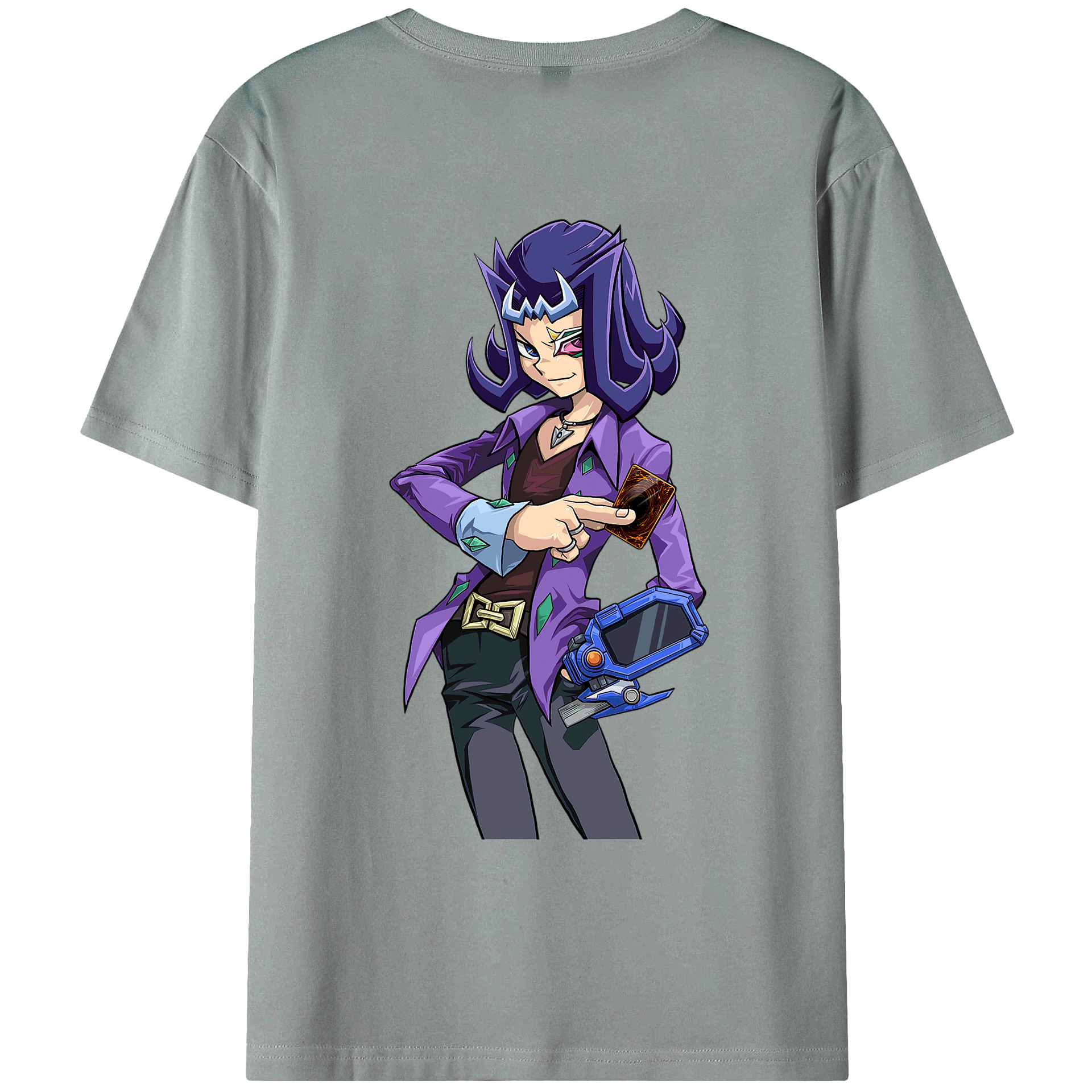 （画像用） 遊☆戯☆王 Yu-Gi-Oh! 綿100％ メンズ半袖Tシャツ（バックプリント） 通気性